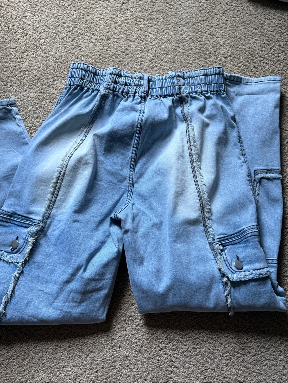 Oli & Hali Light Blue Cargo Track Pants - Picture 14 of 14